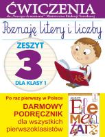 Okładka książki Poznaję litery i liczby. Zeszyt 3 dla klasy 1 ćw.