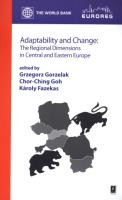 Okładka książki Adaptability and Change The Regional Dimensions in Central and Eastern Europe