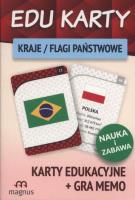 Edu karty Kraje flagi państwowe + gra memo. Autor: Opracowanie zbiorowe. SmakLiter.pl Okładka książki Edu karty Kraje flagi państwowe + gra memo