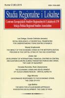 Opakowanie Studia Regionalne i Lokalne 2 2015