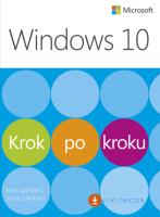 Windows 10 Krok po kroku. Autor: Joan Lambert, Lambert Steve. SmakLiter.pl Okładka książki Windows 10 Krok po kroku