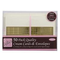 Opakowanie Zestaw kopert i kart A6 Anitas kremowe 50sztuk bpz