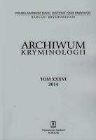 Opakowanie Archiwum kryminologii Tom 36