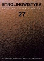 Okładka książki Etnolingwistyka T. 27