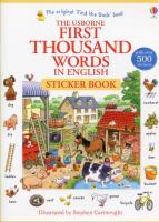 First Thousand Words in English Sticker Book. Autor: Amery Heather. SmakLiter.pl Okładka książki First Thousand Words in English Sticker Book