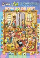 Logopedyczny detektym w przedszkolu - plansza. Wydawca: KOMLOGO. SmakLiter.pl Opakowanie Logopedyczny detektym w przedszkolu - plansza