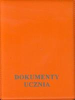 Opakowanie Okładka na dokumenty ucznia pionowa pomarańczowa