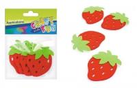 Opakowanie Ozdoba dekoracyjna filc truskawki 4szt