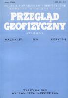 Opakowanie Przegląd Geofizyczny Rocznik LIV 2009 Zeszyt 3-4