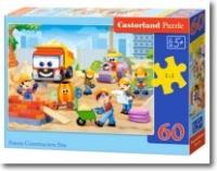 Puzzle 60 elementów Funny Construcion Site. Wydawca: Castorland. SmakLiter.pl Opakowanie Puzzle 60 elementów Funny Construcion Site