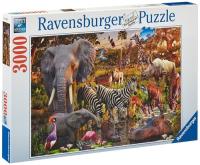 Puzzle Afrykańskie zwierzęta 3000. Wydawca: Ravensburger. SmakLiter.pl Opakowanie Puzzle Afrykańskie zwierzęta 3000