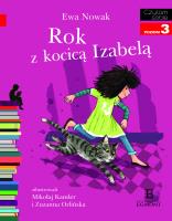 Rok z kocicą Izabelą. Autor: Ewa Nowak. SmakLiter.pl Okładka książki Rok z kocicą Izabelą