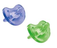 Opakowanie SMOCZEK DO USPOKAJANIA PHYSIO SOFT SILIKONOWY MIX ZIELONY  / FIOLETOWY 1 SZT 4m+