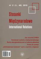 Opakowanie Stosunki Międzynarodowe International Relations Tom 48 nr 2 2013