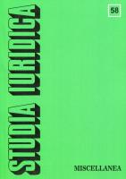 Opakowanie Studia Iuridica Tom 58 Miscellanea