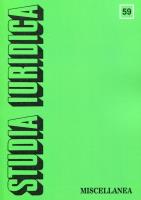 Opakowanie Studia Iuridica Tom 59 Miscellanea