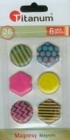Opakowanie Magnesy do tablicy 6 sztuk
