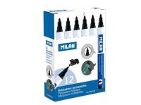 Opakowanie Marker permanentny okragły czarny (12szt) MILAN