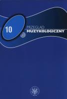 Opakowanie Przegląd Muzykologiczny 10/2015