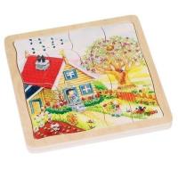 Opakowanie Puzzle drewniane układanka warstwowa Pory roku 54