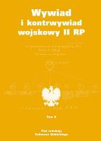 Wywiad i kontrwywiad wojskowy II RP T.5. Autor: Dubicki Tadeusz. SmakLiter.pl Okładka książki Wywiad i kontrwywiad wojskowy II RP T.5