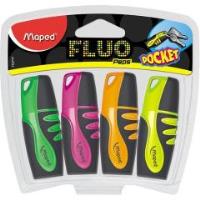 Opakowanie Zakreślacz Fluo Peps pocket mix 4 kolory MAPED