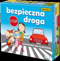 Bezpieczna droga Edukacyjna gra planszowa. Wydawca: Adamigo. SmakLiter.pl Opakowanie Bezpieczna droga Edukacyjna gra planszowa