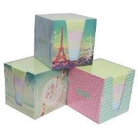 Opakowanie Kostka paierowa kolor pastelowa 9x9x9 cm w kubiku