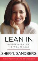 Lean In. Autor: Sheryl Sandberg. SmakLiter.pl Okładka książki Lean In
