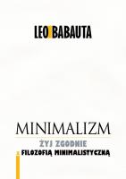Minimalizm. Autor: Babauta Leo. SmakLiter.pl Okładka książki Minimalizm