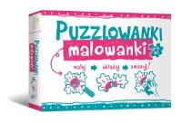 Puzzlowanki malowanki. Maluj. Układaj. Zmazuj. Autor:   Praca zbiorowa. SmakLiter.pl Okładka książki Puzzlowanki malowanki. Maluj. Układaj. Zmazuj
