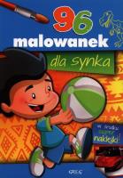 96 malowanek dla synka + naklejki. Autor: Aleksander Panek. SmakLiter.pl Okładka książki 96 malowanek dla synka + naklejki