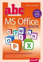 Okładka książki ABC MS Office 2016 PL