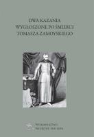 Dwa kazania wygłoszone po śmierci Tomasza Zamoyski. Autor: Bartłomiej Sylwiusz, Marek Korona. SmakLiter.pl Okładka książki Dwa kazania wygłoszone po śmierci Tomasza Zamoyski
