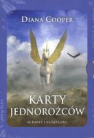 Karty jednorożców. Autor: Diana Cooper. SmakLiter.pl Okładka książki Karty jednorożców