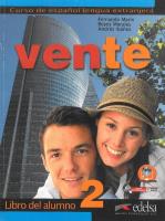 Vente 2 podręcznik. Autor: Marin Fernando, Morales Reyes, Ibanez Andres. SmakLiter.pl Okładka książki Vente 2 podręcznik