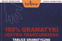 100% gramatyki języka francuskiego Tablice gramatyczne. Autor: tłum. Piotr Wrzosek. SmakLiter.pl Okładka książki 100% gramatyki języka francuskiego Tablice gramatyczne