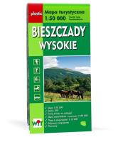 Mapa turystyczna Bieszczady Wysokie 1:50 000 WiT. Autor:   Praca zbiorowa. SmakLiter.pl Okładka książki Mapa turystyczna Bieszczady Wysokie 1:50 000 WiT