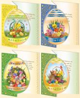 Opakowanie Karnet B6 Wielkanoc (10szt.) złocony świeckie MIX