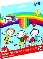 Kredki Super Soft 24 kolory FIORELLO. Wydawca: Fiorello. SmakLiter.pl Opakowanie Kredki Super Soft 24 kolory FIORELLO