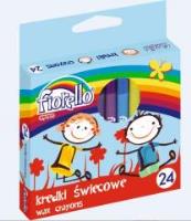 Kredki świecowe 32 kolory FIORELLO. Wydawca: Fiorello. SmakLiter.pl Opakowanie Kredki świecowe 32 kolory FIORELLO
