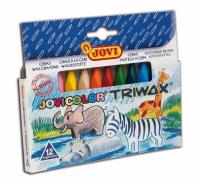 Opakowanie Kredki świecowe trójkątne 12 kolorów JOVI