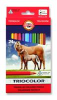 Kredki Triocolor 24 kolory. Wydawca: Koh-I-Noor. SmakLiter.pl Opakowanie Kredki Triocolor 24 kolory