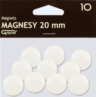 Opakowanie Magnes 20mm biały (10szt) GRAND