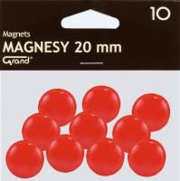 Opakowanie Magnes 20mm czerwony (10szt) GRAND