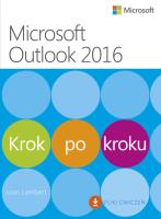 Microsoft Outlook 2016 Krok po kroku. Autor: Joan Lambert. SmakLiter.pl Okładka książki Microsoft Outlook 2016 Krok po kroku