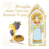 Okładka książki Pamiątka mojej  Pierwszej Komunii Świętej z aniołkiem