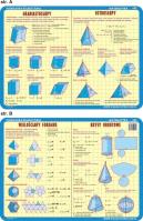 Podkładka edukacyjna. Wielościany foremne, bryły obrotowe, g. Autor: inne. SmakLiter.pl Okładka książki Podkładka edukacyjna. Wielościany foremne, bryły obrotowe, g