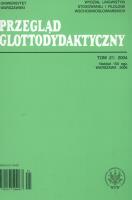 Opakowanie Przegląd Glottodydaktyczny t. 21/2004