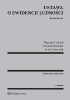 Okładka książki Ustawa o ewidencji ludności Komentarz